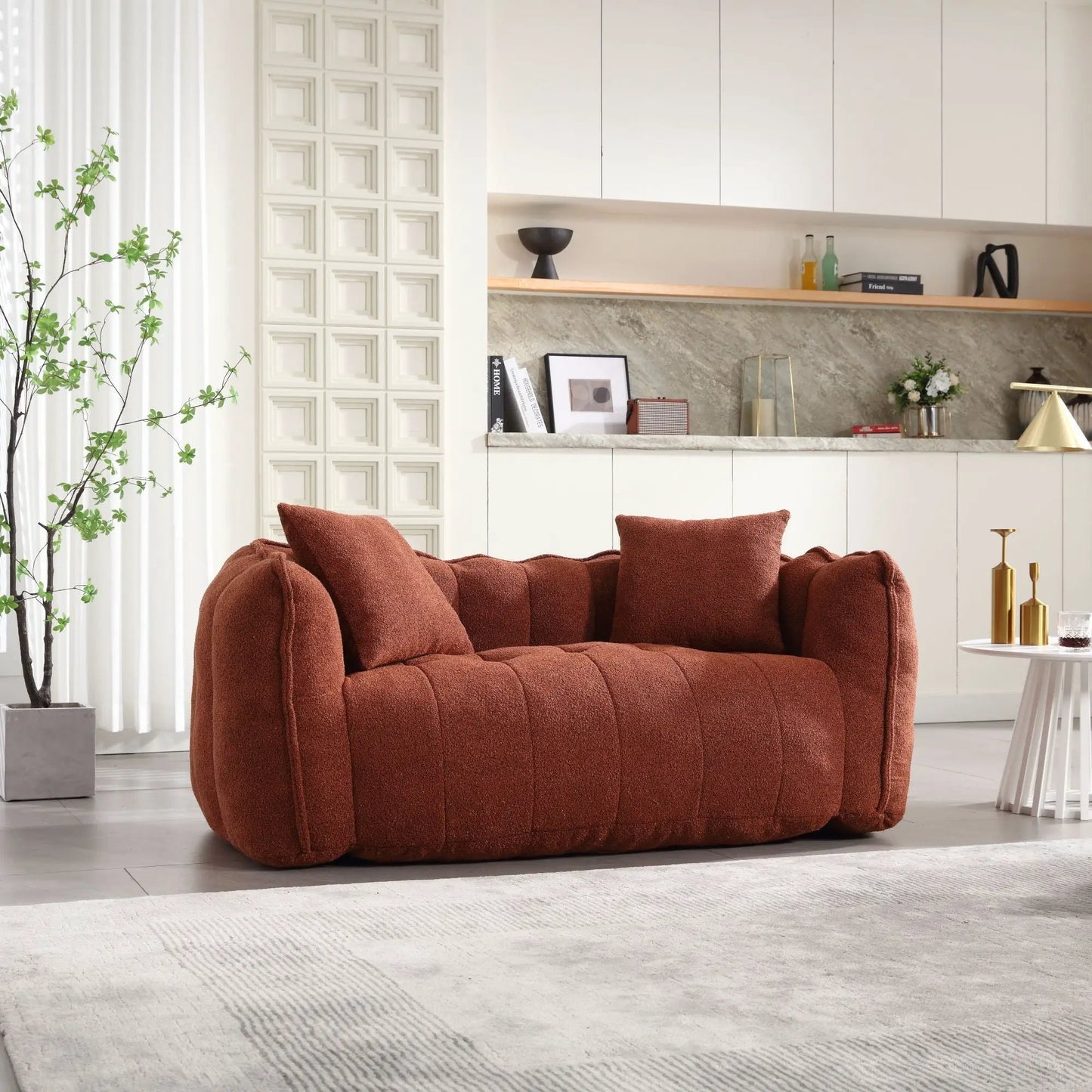 Cozy Beanbag Chair With Resilient Foam Core For 2