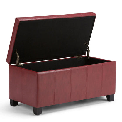 Dover Upholstered Storage Ottoman Bench with Lid