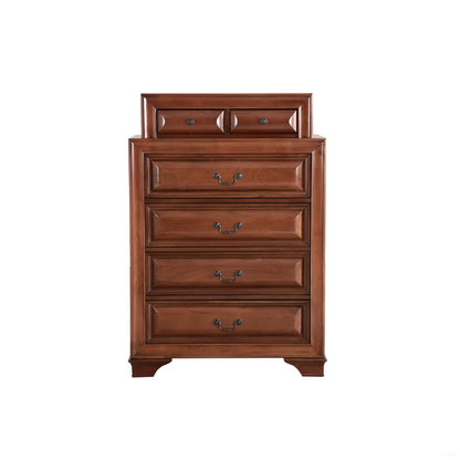 Real Wood Veneer Accent Chest with Dove-Tailed Drawers in dark brown finish by HouseOfZazla on Tampa Home & Garden Store