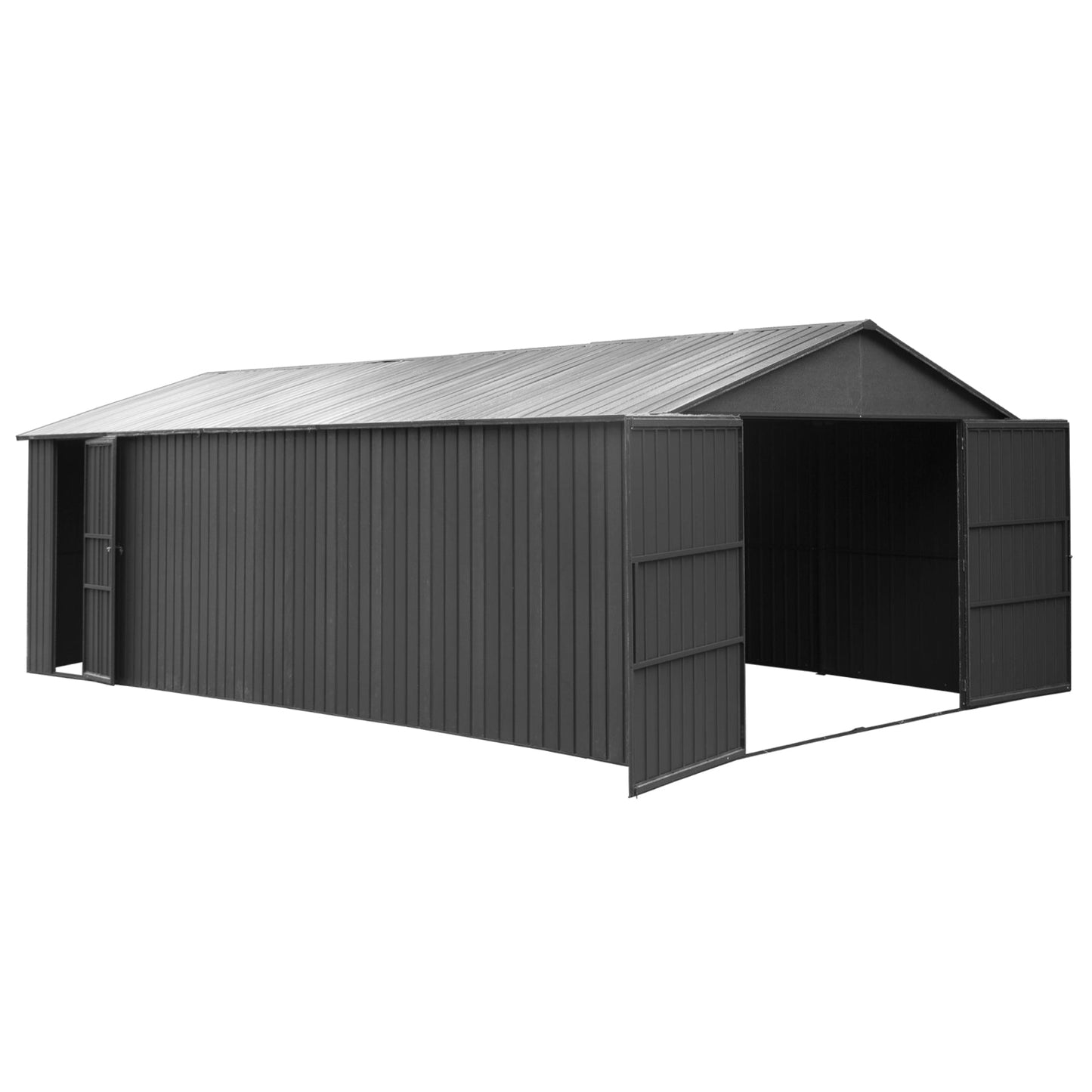 12x25 Outdoor Metal Garage Shed and Carport