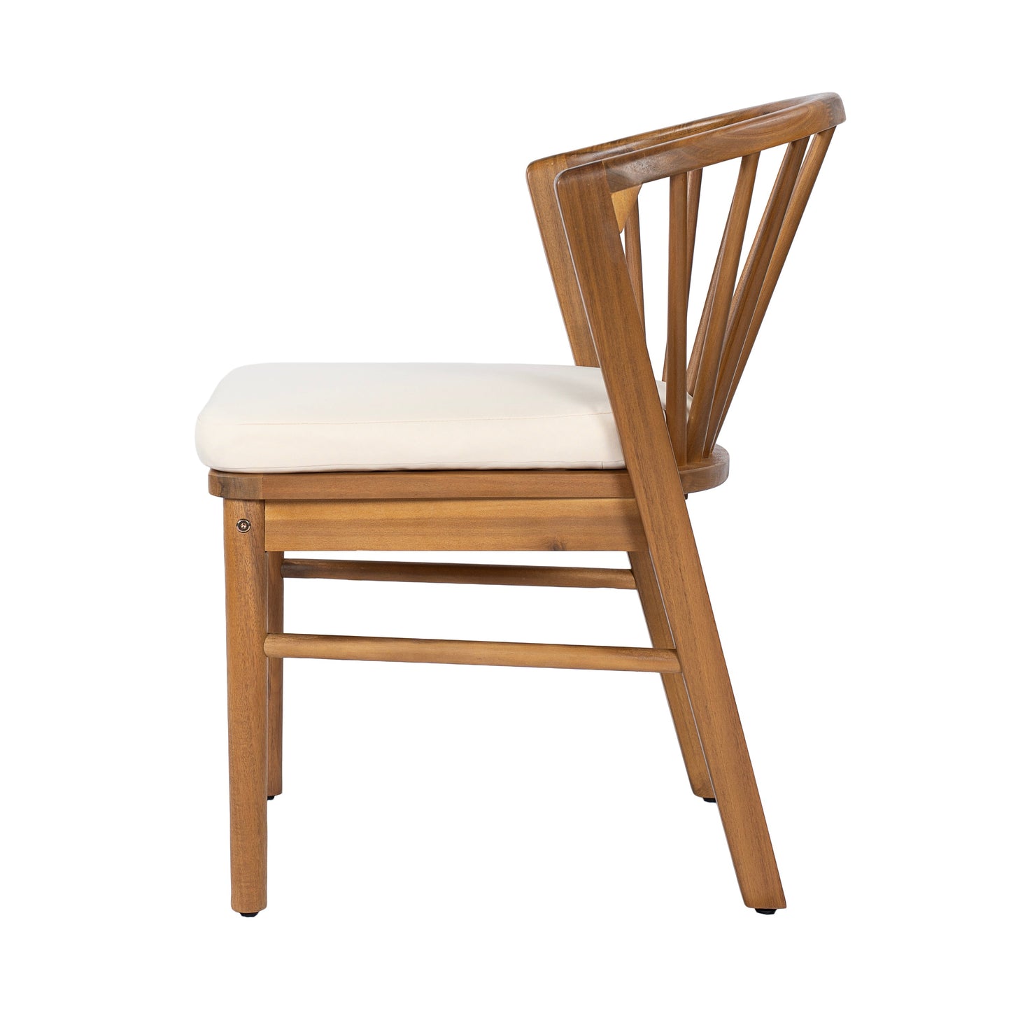 Acacia Wood Set of 2 Outdoor Dining Chairs