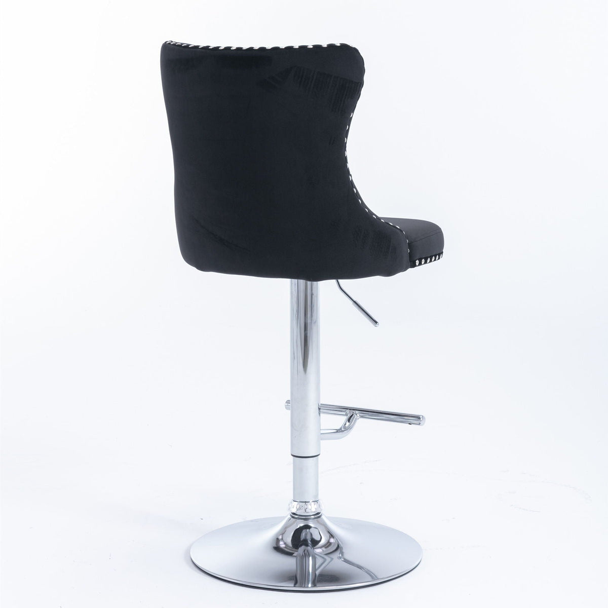 Barstool set of 2, swivel height, black upholstery, chrome base, HouseOfZazla on Tampa Home & Garden Store
