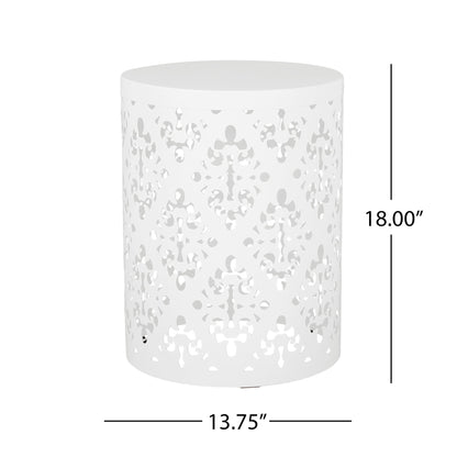 Modern Metal Outdoor End Table For The Patio