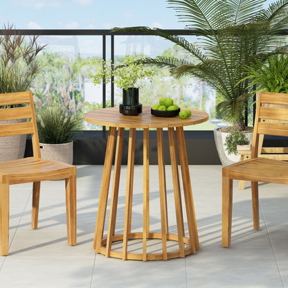 The Acacia Wood Outdoor Round Dining Table