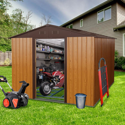 Outdoor Metal Storage Shed And Floor Base