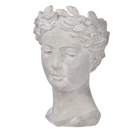 Greek style cement head planter bust gray indoor/outdoor garden decor by Unique Piece Furniture on Tampa Home & Garden Store