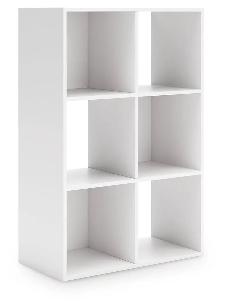 Onita cube organizer with 6 white cubby compartments in a 2x3 grid by Unique Piece Furniture on Tampa Home & Garden Store