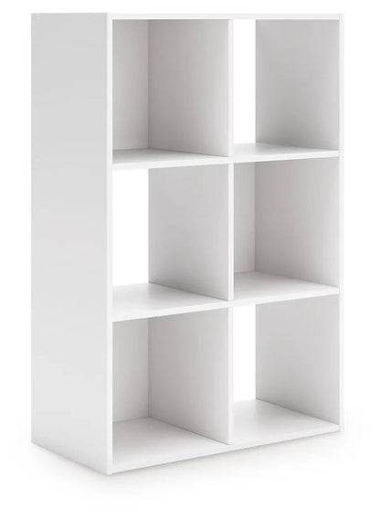 Onita cube organizer with 6 white cubby compartments in a 2x3 grid by Unique Piece Furniture on Tampa Home & Garden Store
