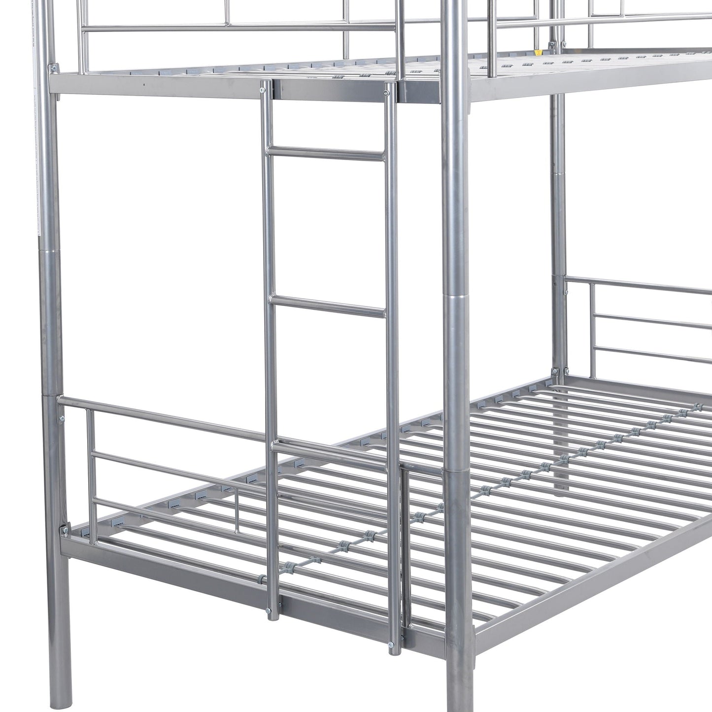 Bunk Bed With Trundle by HouseOfZazla in silver metal frame, sturdy steel construction on Tampa Home & Garden Store