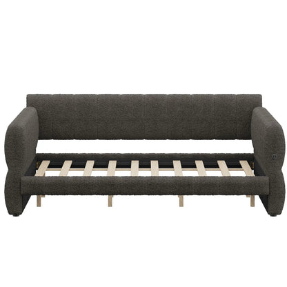 Upholstered Platform Bed With USB Charging Ports