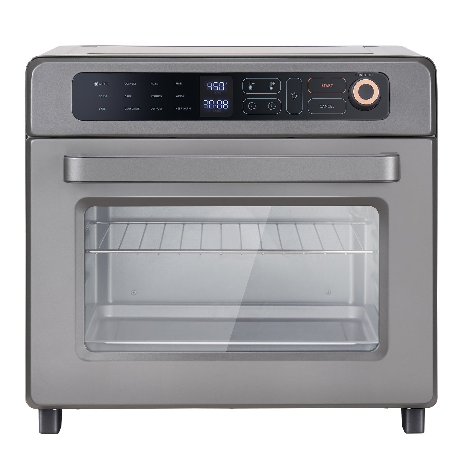 12-in-1 Air Fryer Toaster Oven stainless steel 25L 1700W with front control panel on Tampa Home & Garden Store
