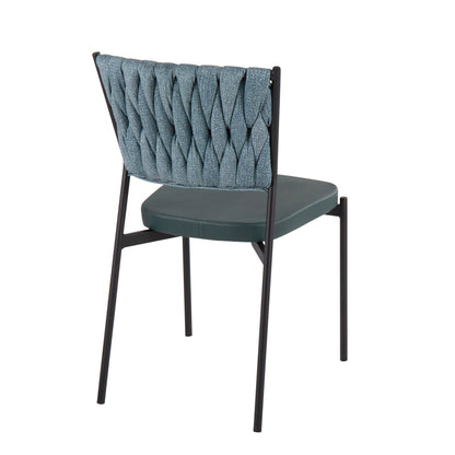 Braided contemporary chair with padded blue seat and back, HouseOfZazla kids chair set on Tampa Home & Garden Store