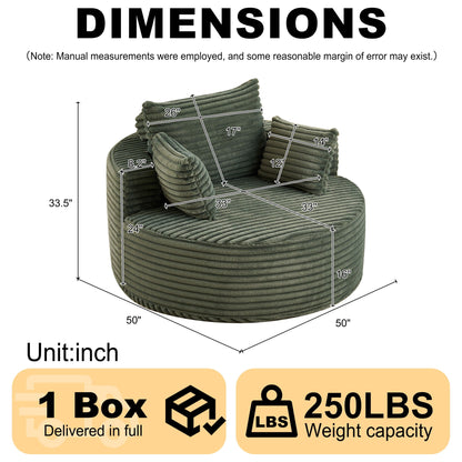 Modern single sofa with a backrest pillow