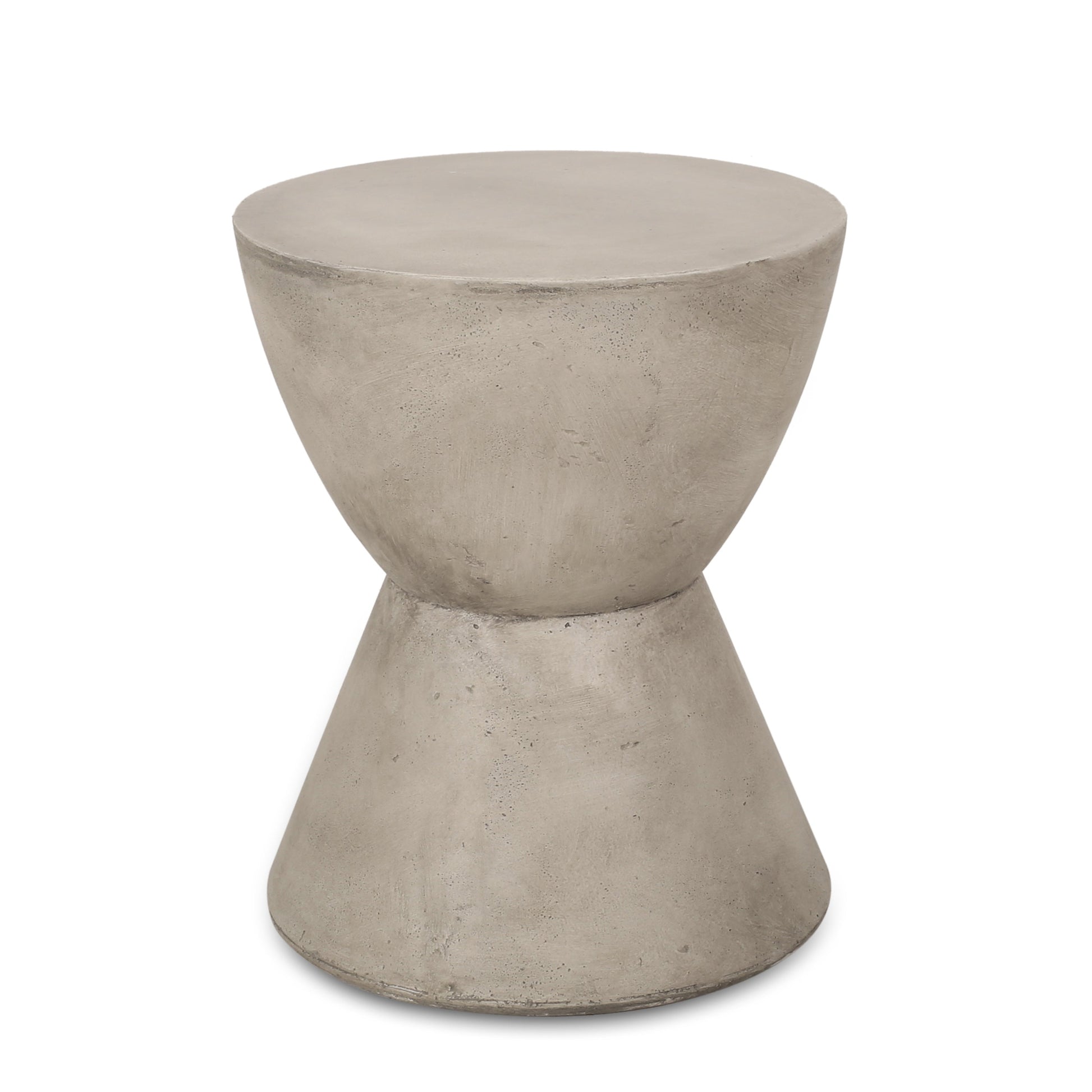 Outdoor Lightweight Concrete Side Table light gray concrete, HouseOfZazla on Tampa Home & Garden Store