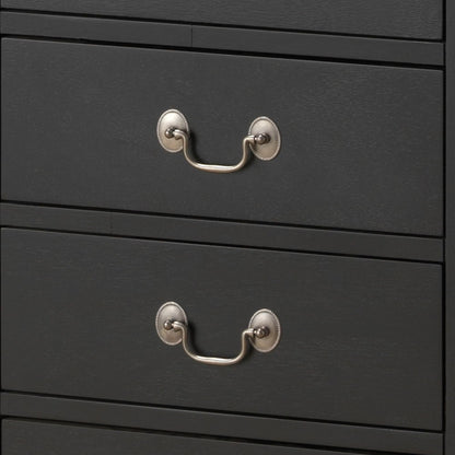 Lingerie chest black wood antique brass-tone pulls on Tampa Home & Garden Store