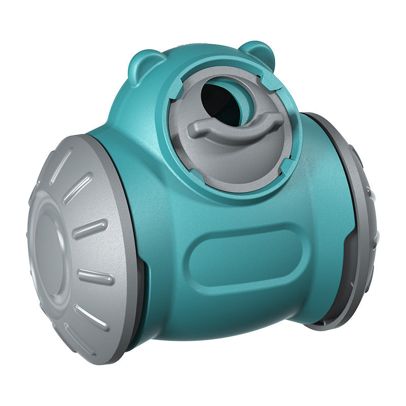 Dog tumbler toy teal and gray interactive slow feeder for small to medium dogs on Tampa Home & Garden Store
