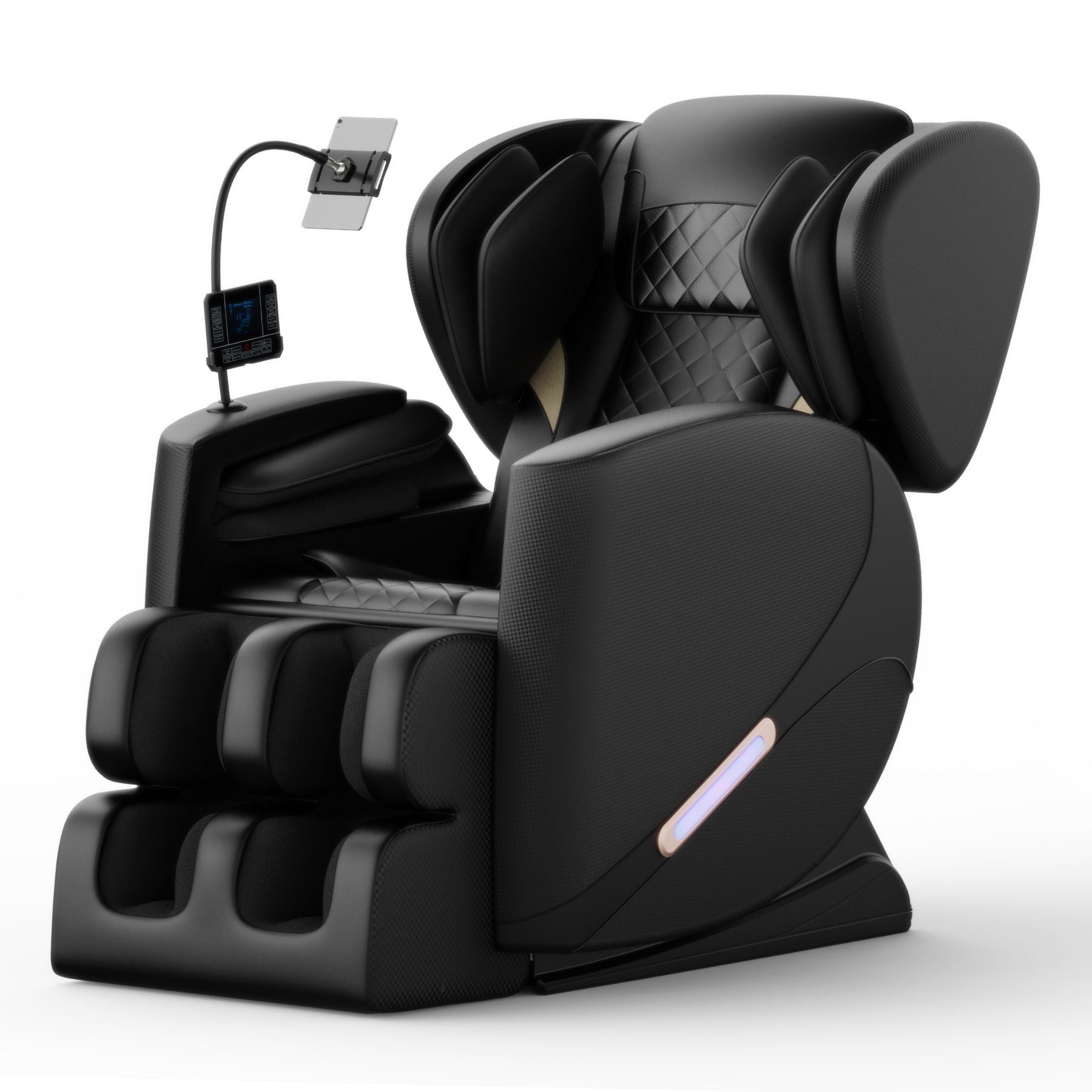 Massage Chair Recliner HouseOfZazla black zero gravity air pressure with quilted upholstery on Tampa Home & Garden Store