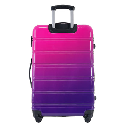 HouseOfZazla 3pc gradient pink-to-purple hard shell luggage set with spinner wheels on Tampa Home & Garden Store