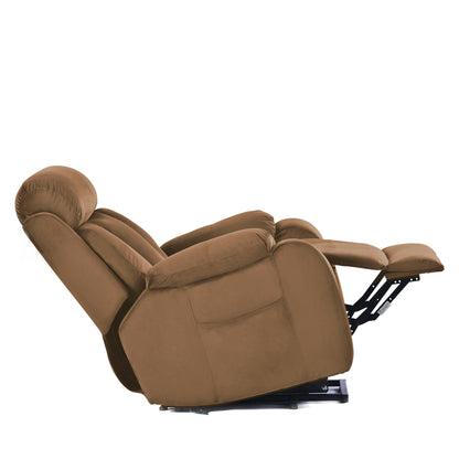 Lift chair recliner brown cashmere fabric by HouseOfZazla with power remote on Tampa Home & Garden Store