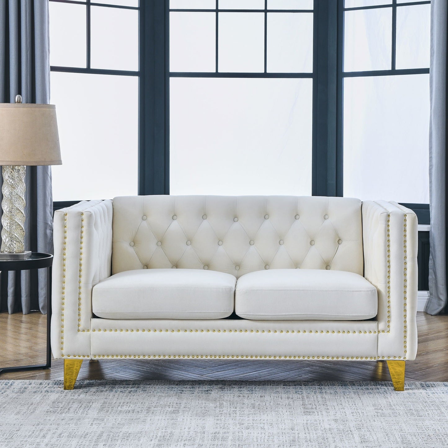 Upholstered Chesterfield Sofa for Living Room