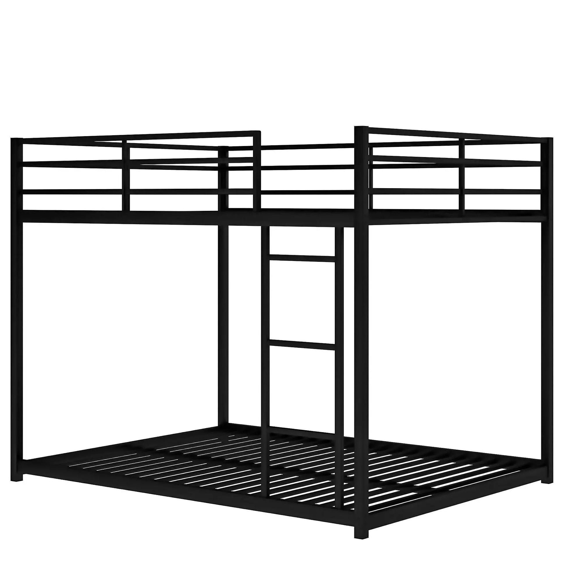 Metal bunk bed frame, low bunk with ladder, black finish on Tampa Home & Garden Store