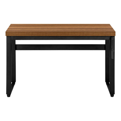Standing computer desk with wood top and black metal frame adjustable height for laptop on Tampa Home & Garden Store