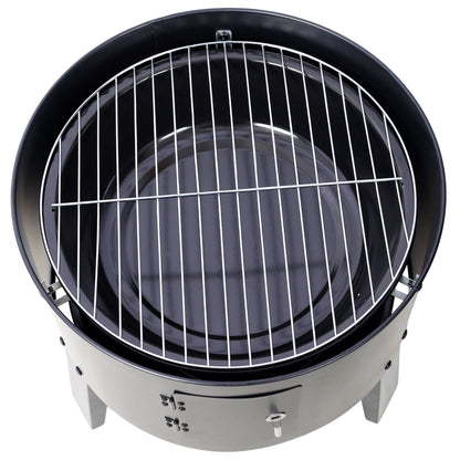 A Portable Charcoal Smoker and Grill for Outdoors