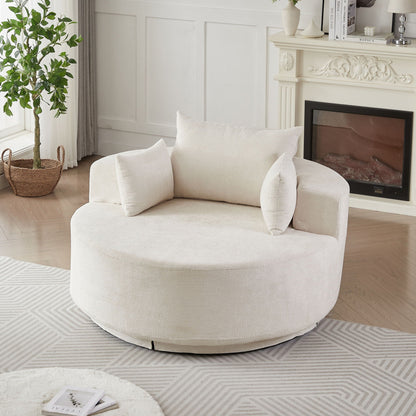Modern Single Sofa and Swivel Sleeper Chair