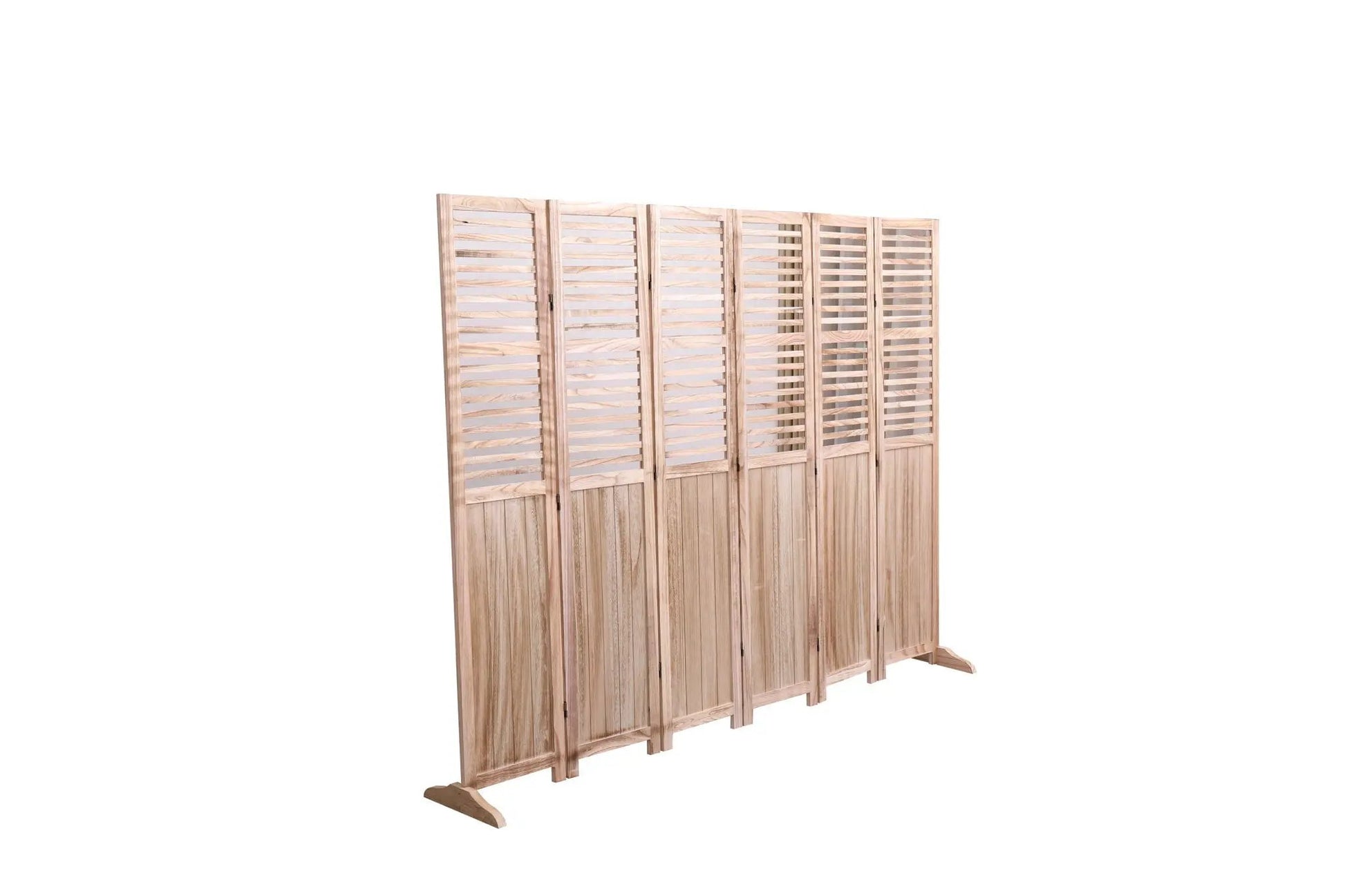 Panel folding room divider by Unique Piece Furniture, wooden slat panels, 6-panel divider on Tampa Home & Garden Store