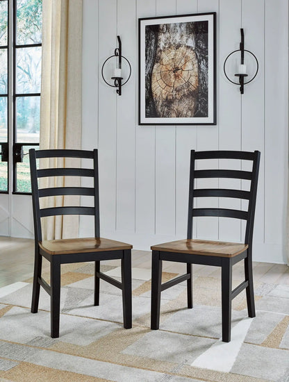 Wildenauer Side Chair Set of 2 Brown Black