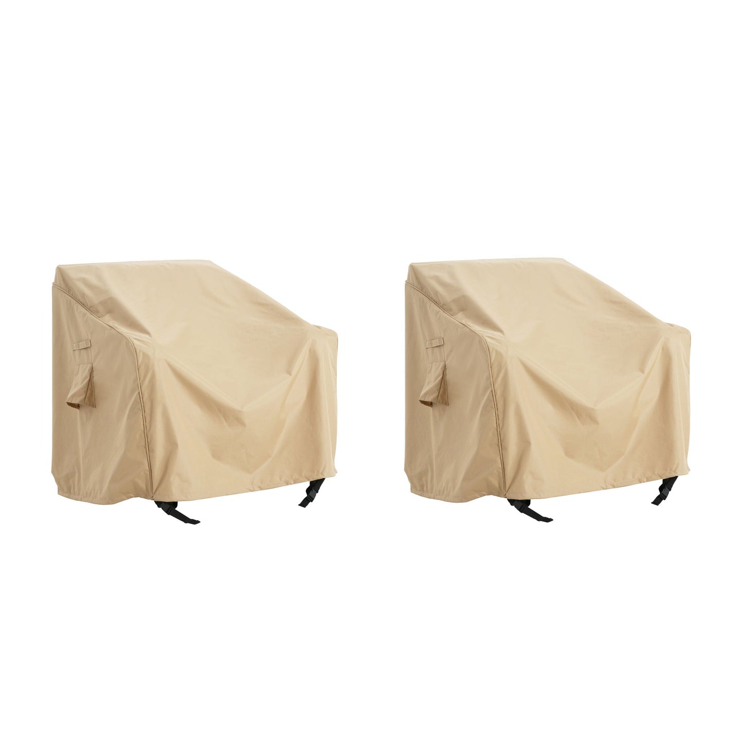 Shield Outdoor Patio Club Chair Covers beige fabric set of 4 by HouseOfZazla on Tampa Home & Garden Store