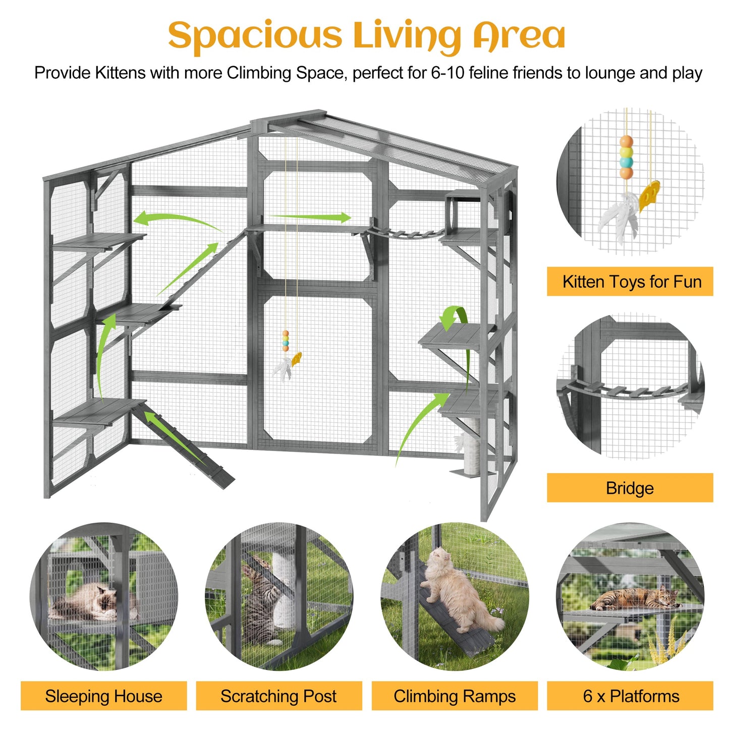 Premium Outdoor Catio and Shelter for the Cats