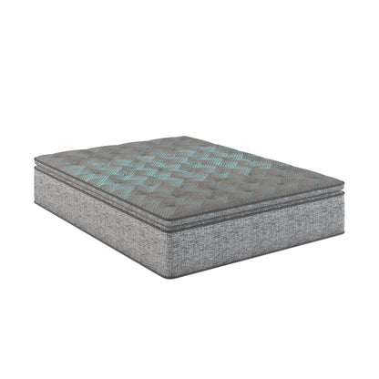 Comfort Care 10 inch Hybrid Euro Top Mattress by HouseOfZazla, gray quilted cover on Tampa Home & Garden Store