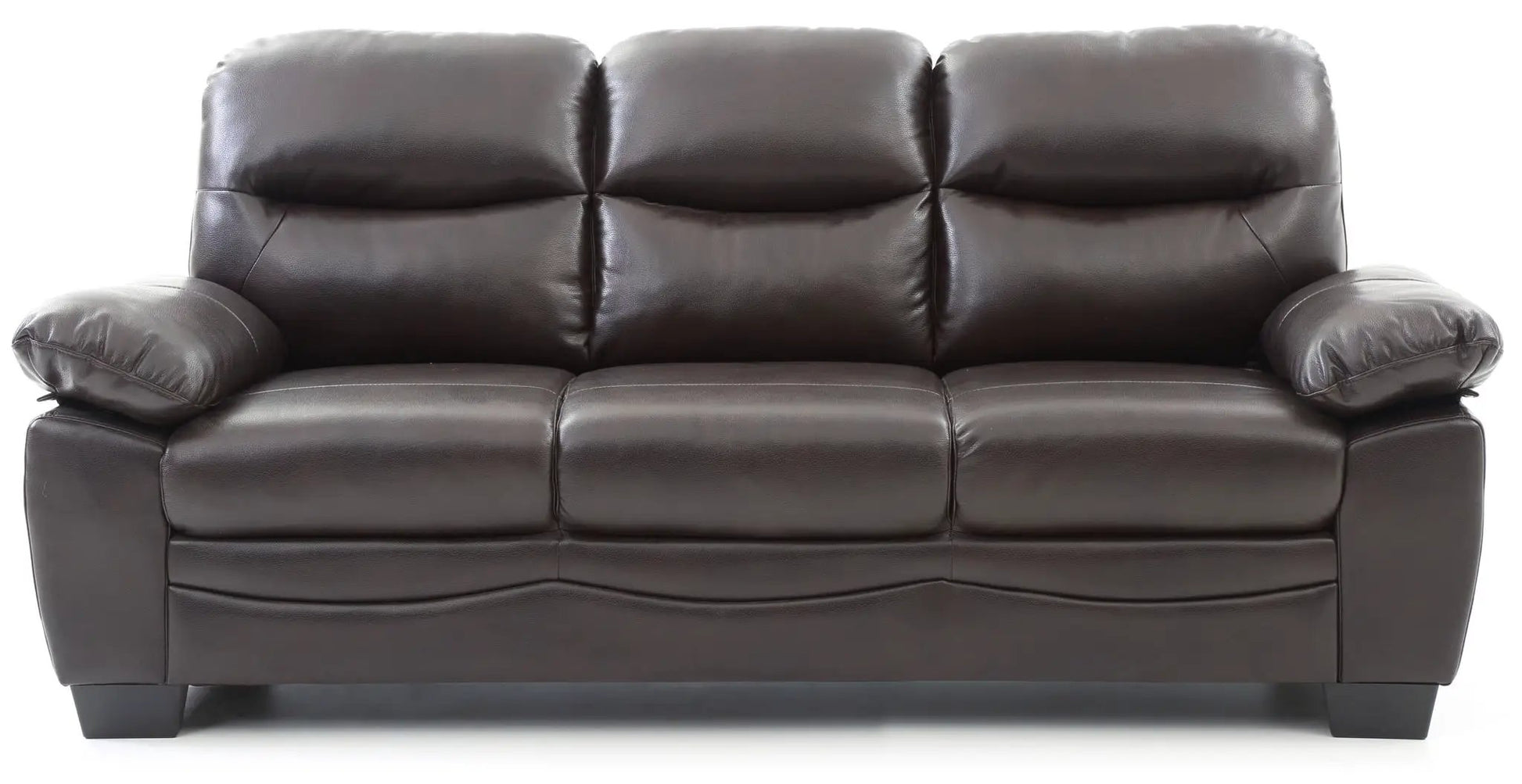 Marta sofa, 3-seat brown leather stationary sofa by Unique Piece Furniture on Tampa Home & Garden Store