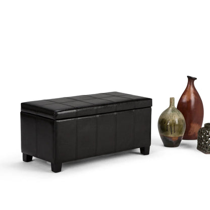 Dover Upholstered Storage Ottoman Bench with Lid