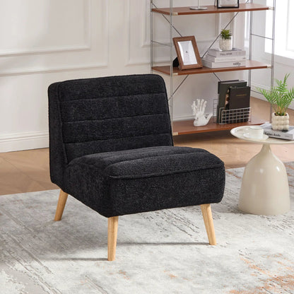 Upholstered Armless Accent Chair for Rooms
