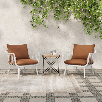 Huron Outdoor Resin Club Chair Set of Two