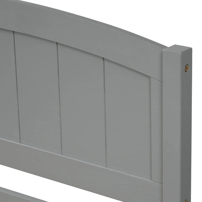 Platform Bed and Headboard With Footboard Slats