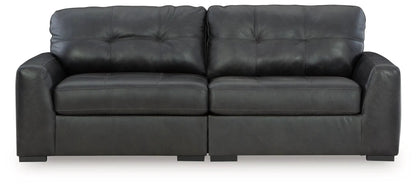 Brindley Pier Leather Sectional Sofa Tufted