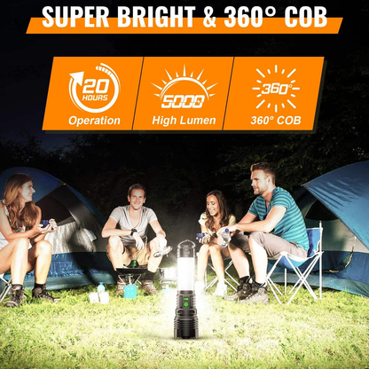 Powerlite 3 in 1 Rechargeable Flashlight handheld torch with 360 COB, black body Killz on Tampa Home & Garden Store