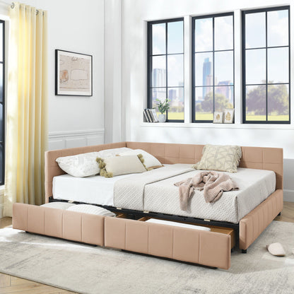 Mid-Century Upholstered Bed Frame and Backrest