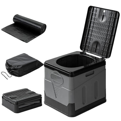 GemGear portable camping toilet with foldable design, lid, carry bag, and trash bags on Tampa Home & Garden Store