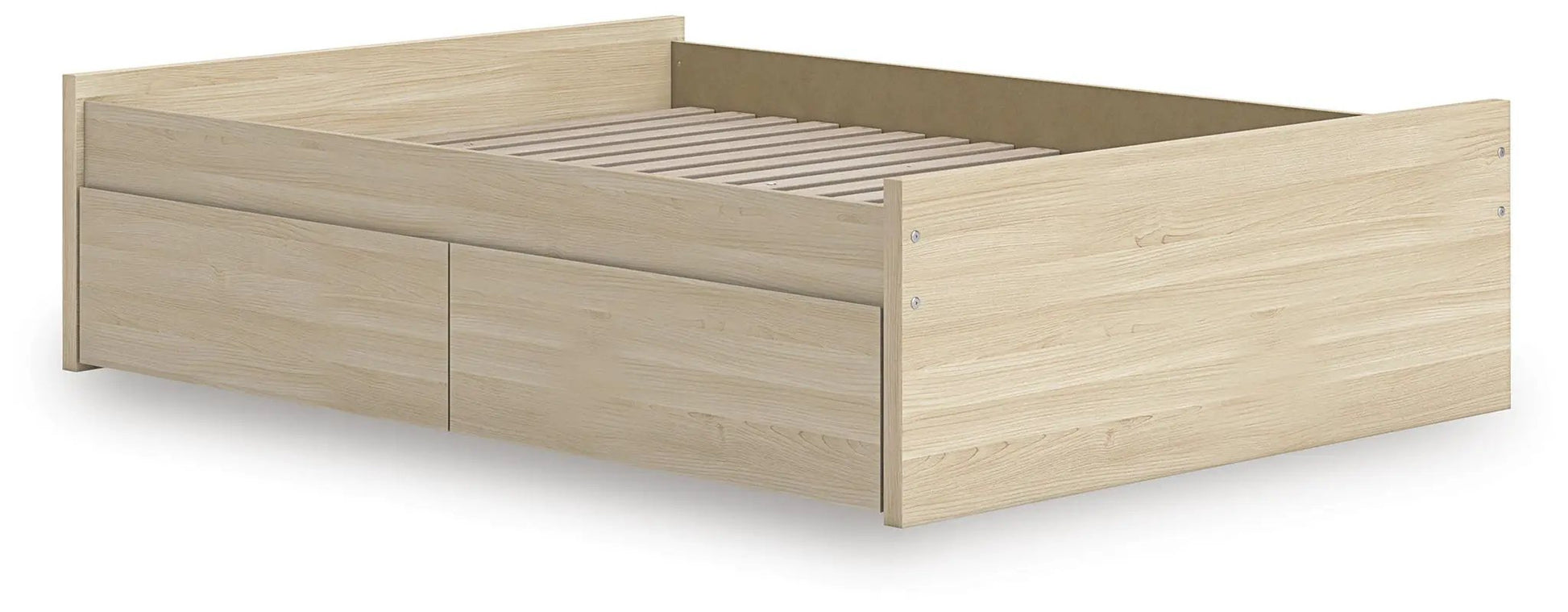 Onita Platform Bed with underbed drawers in natural oak by Unique Piece Furniture on Tampa Home & Garden Store