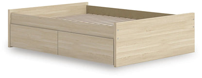 Onita Platform Bed with underbed drawers in natural oak by Unique Piece Furniture on Tampa Home & Garden Store