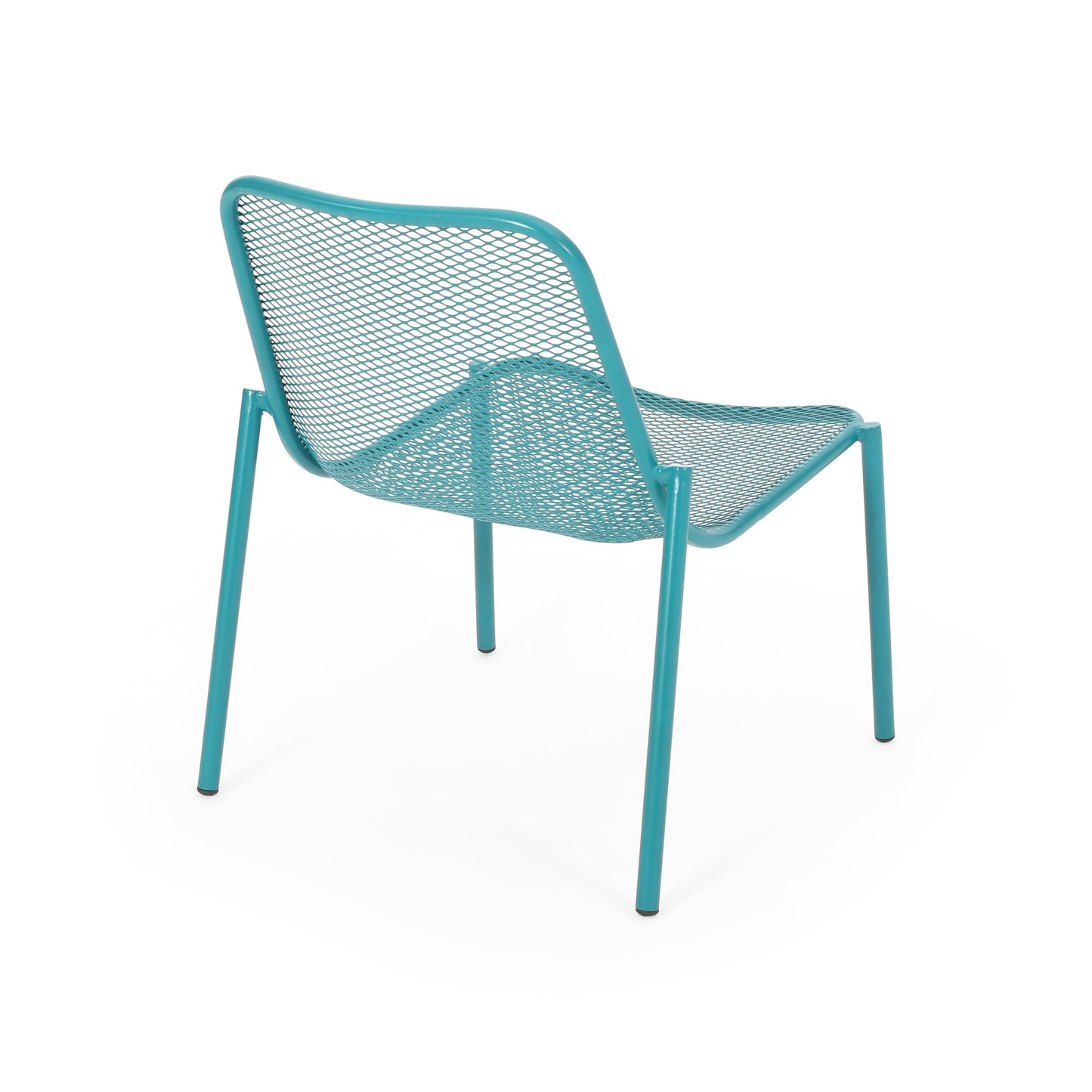 Kincaid Outdoor Teal Mesh and Iron Patio Set