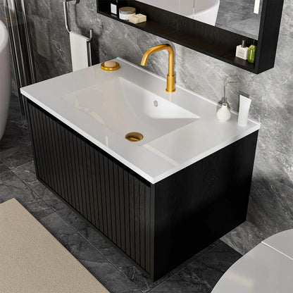 Wall Mounted Floating Bathroom Vanity With Sink
