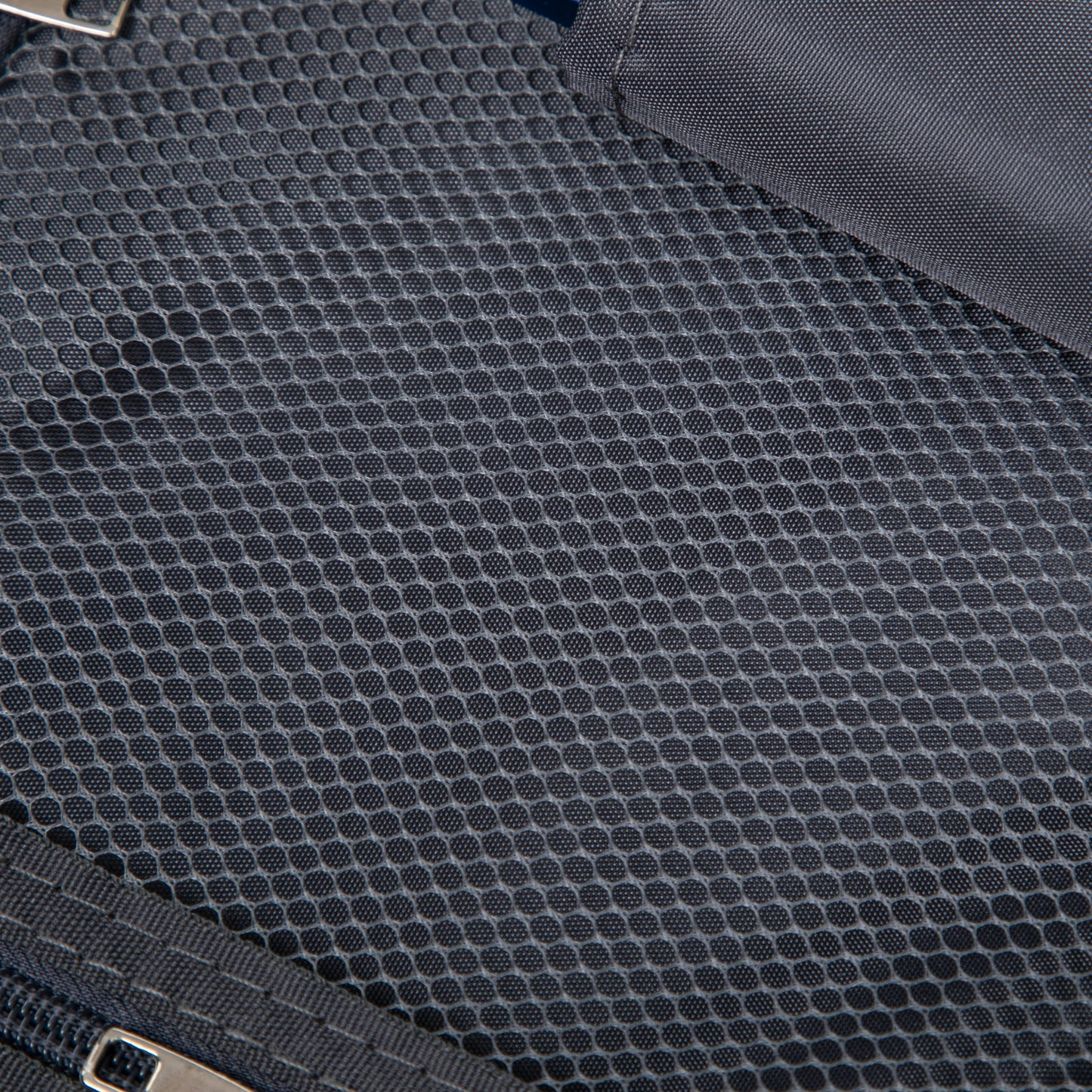 Luggage set dark grey fabric close-up with metal zipper HouseOfZazla ABS Spinner Wheel on Tampa Home & Garden Store