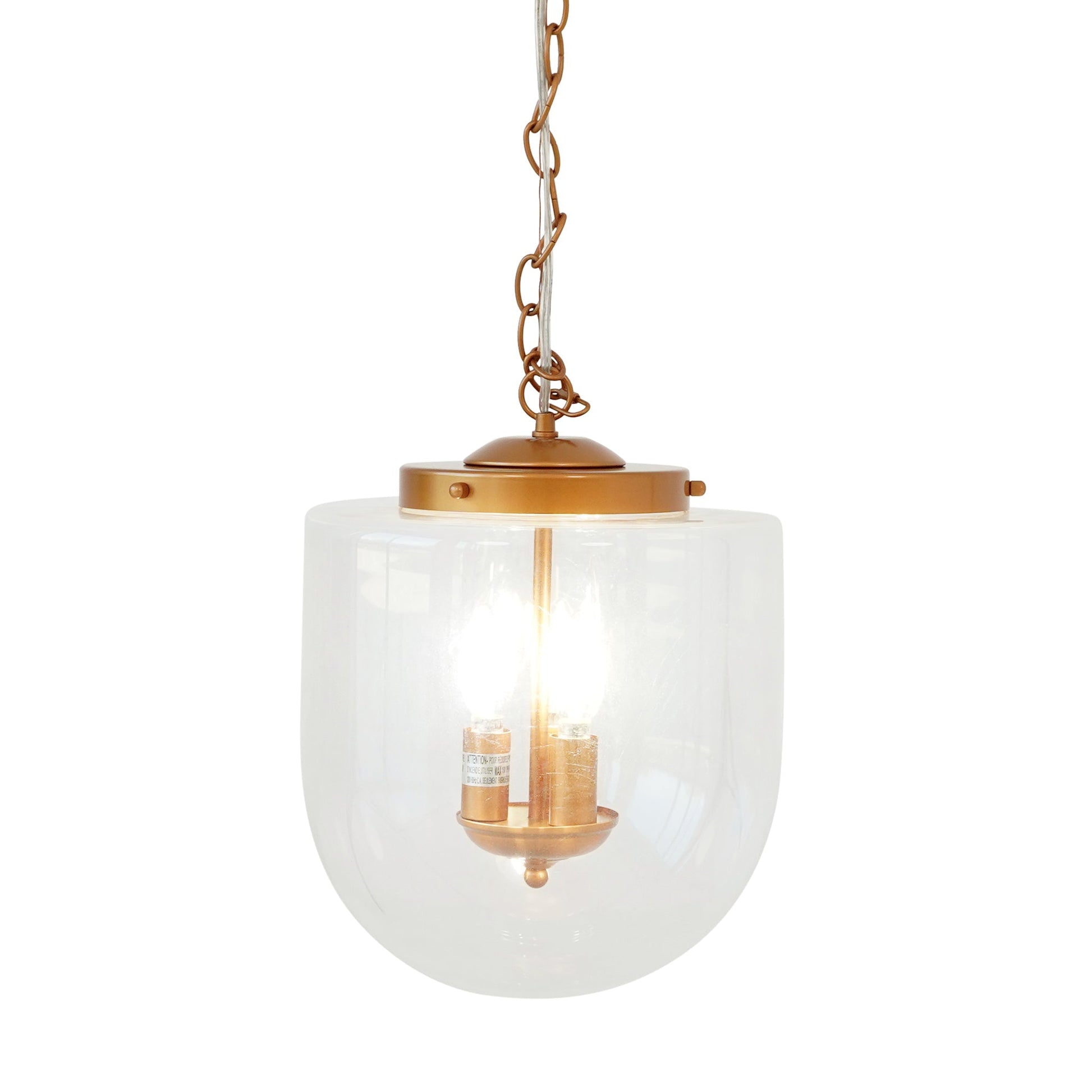 Delphi Pendant Lamp Coarse copper hardware with clear glass shade Pendant Lighting on Tampa Home & Garden Store
