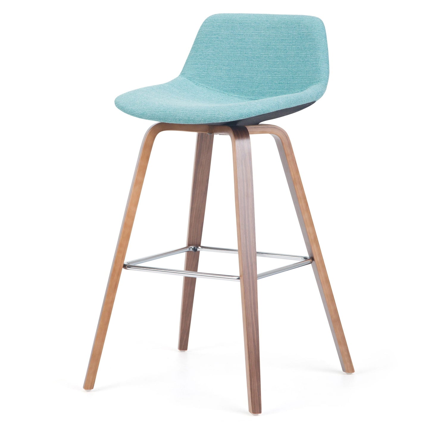Randolph Bentwood Counter/Bar Stool set of 2 turquoise seat with wood bent legs metal footrest on Tampa Home & Garden Store