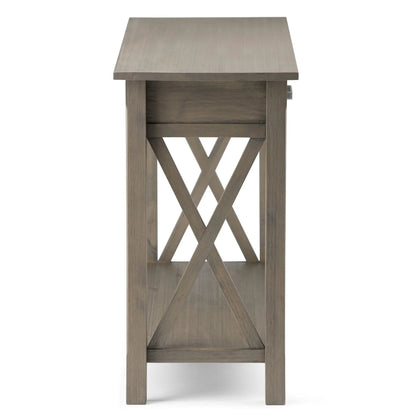 Kitchener handcrafted console table gray wood with X-brace legs by Unique Piece Furniture on Tampa Home & Garden Store